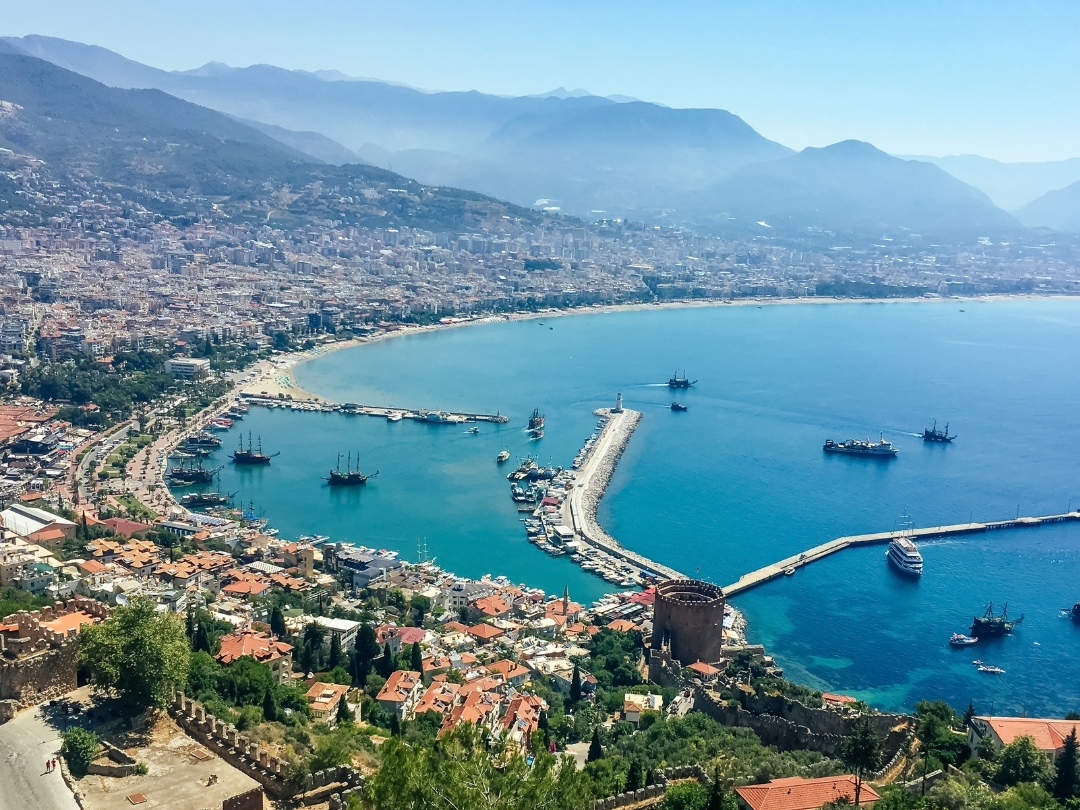 Alanya is from air. One of the most popular disctricts in Turkey for expats.
