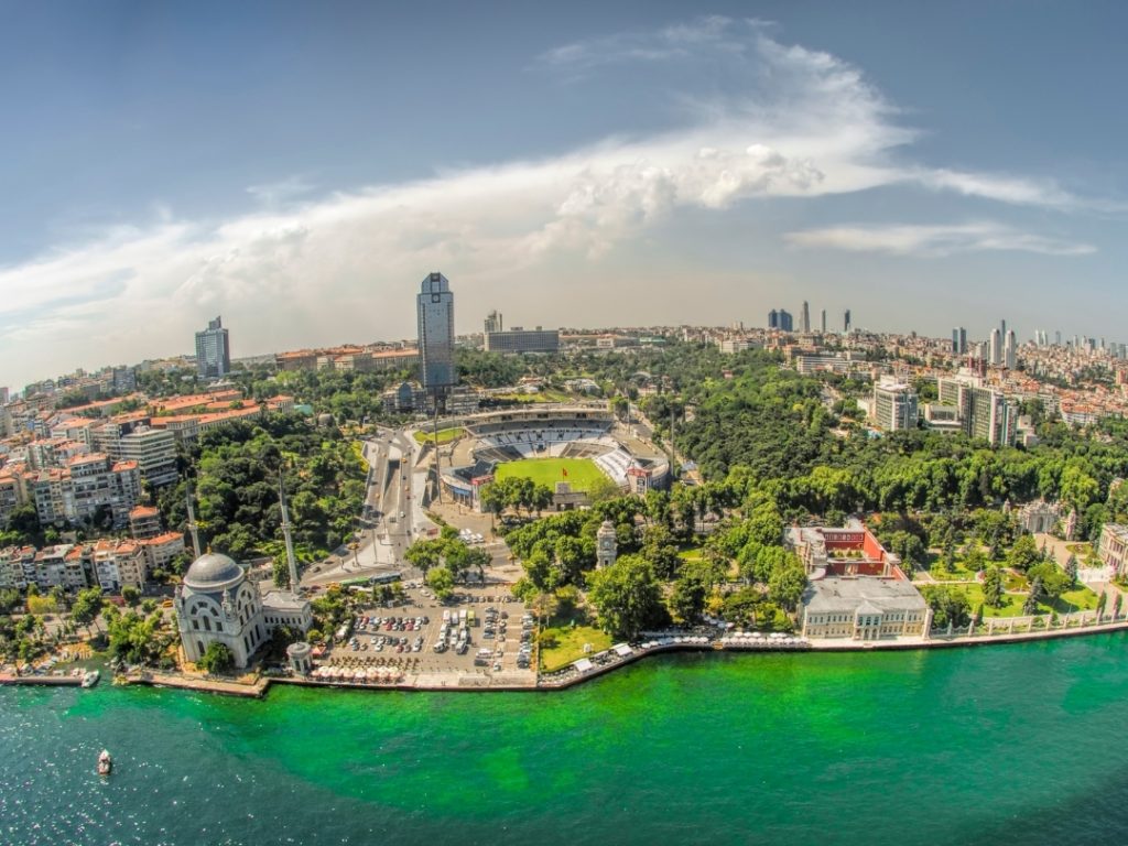 Besiktas is from air. One of the most popular disctricts in Turkey for expats.