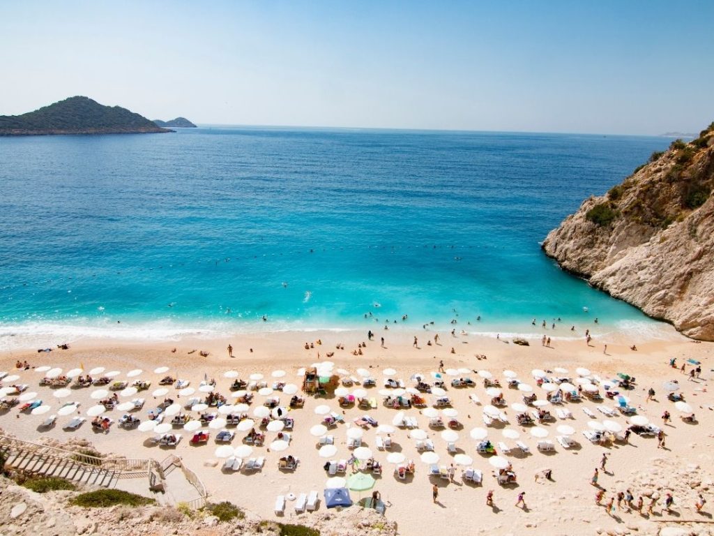 Blue Coast of Kaş Kalkan. One of best destinations honeymoon in Turkiye.