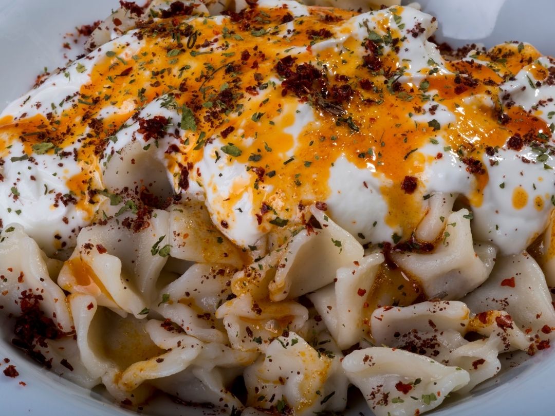 Turkish Manti with Yogurt and Sizzling Butter