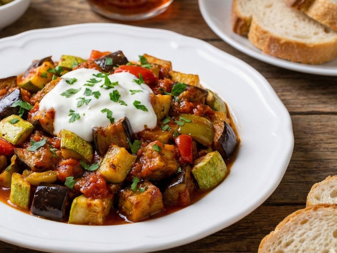 Saksuka Fried Eggplant Appetizer